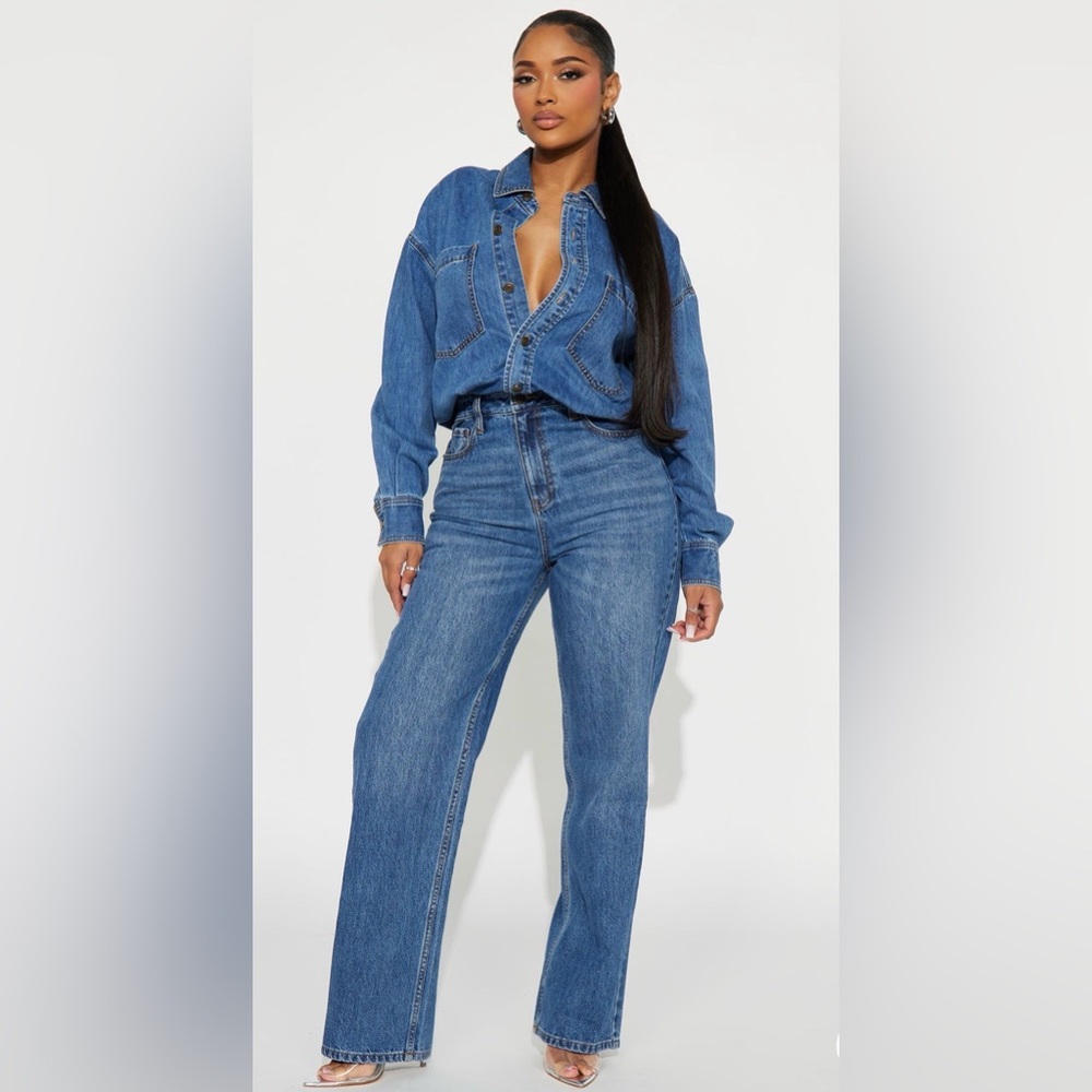 Tall Fashion Nova Women's Blue Denim Jumpsuit Romper